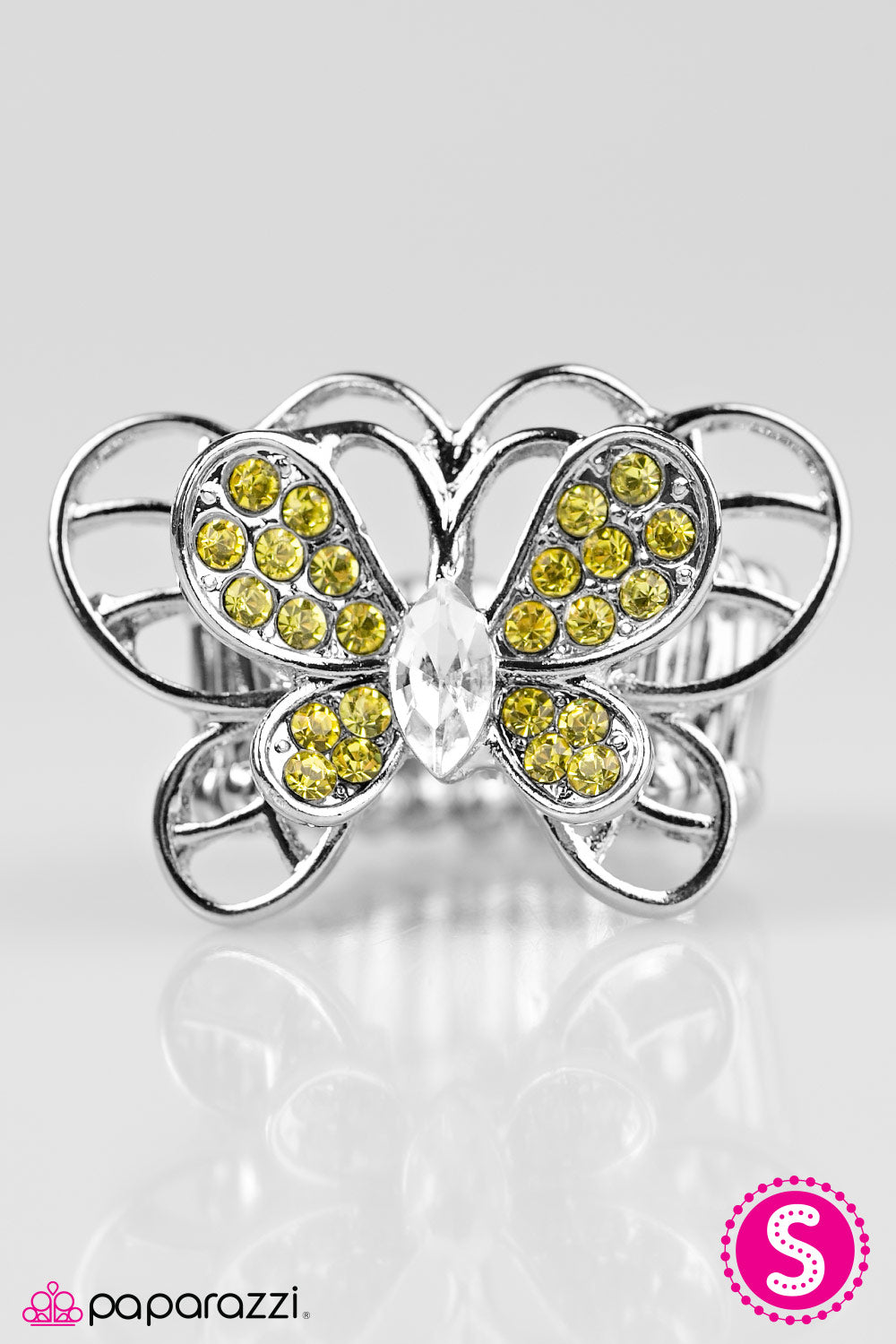 Paparazzi ♥ Butterfly Banquet - Yellow ♥  Ring