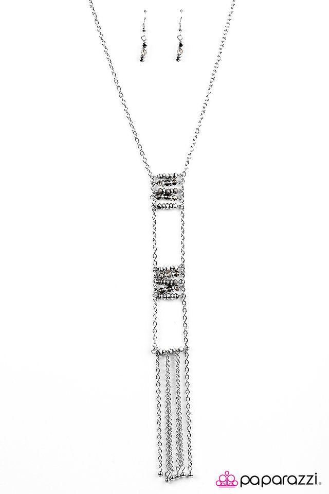 Paparazzi ♥ Shoots and Social Ladders - Silver ♥ Necklace