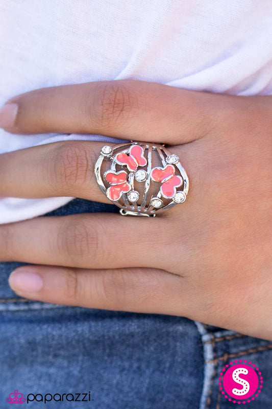 Paparazzi ♥ Butterfly Botanical - Orange ♥ Ring-product_sku
