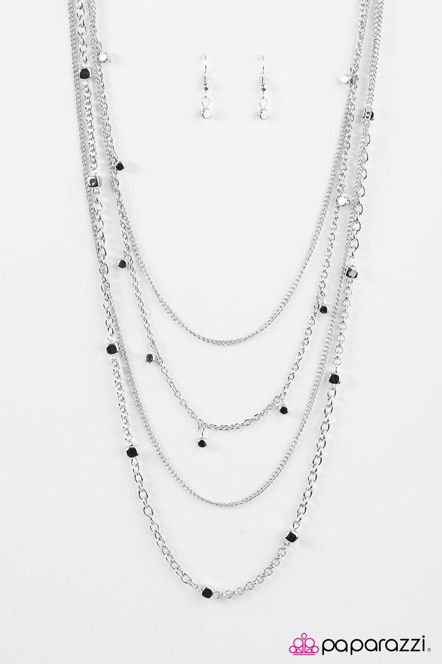 Paparazzi ♥ Ive Been Blocked - Silver ♥ Necklace