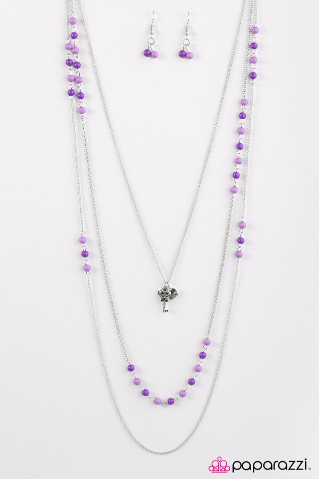 Paparazzi ♥ A Lovely Time - Purple ♥ Necklace