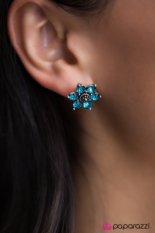 Paparazzi ♥ Love Me DEW - Blue ♥  Post Earrings-product_sku
