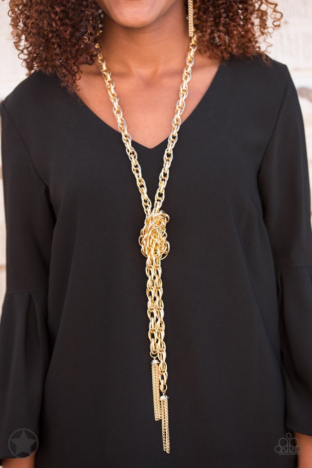 Paparazzi ♥ SCARFed for Attention - Gold ♥ Necklace