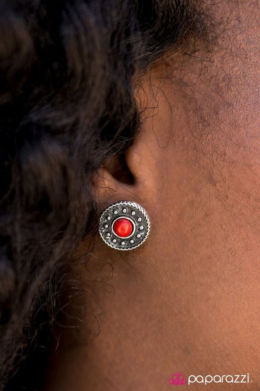 Paparazzi ♥ Mountain Majesty - Red ♥ Post Earrings-product_sku