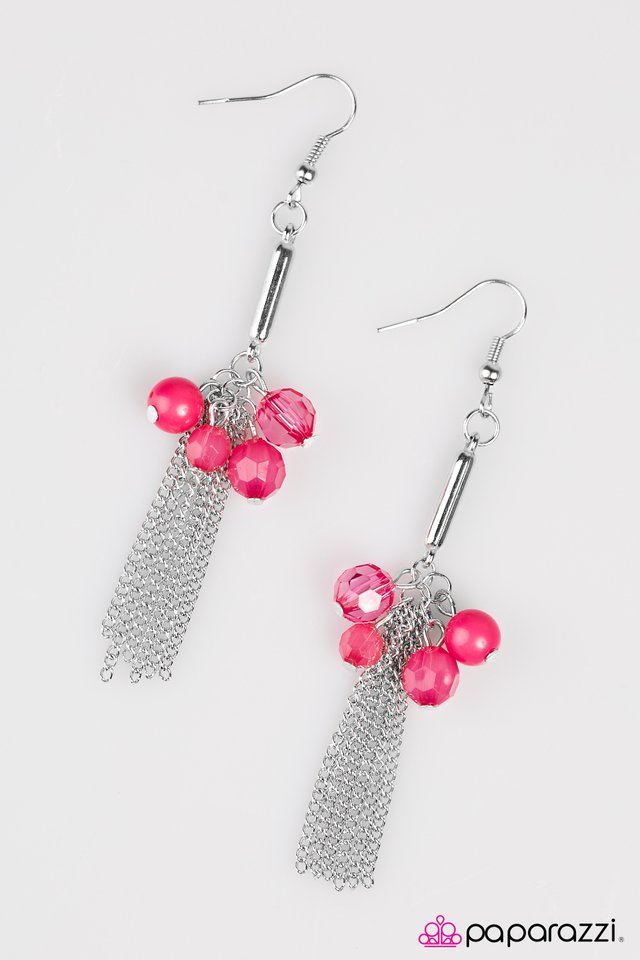 Paparazzi ♥ Excited To BEAD Here! - Pink ♥ Earrings