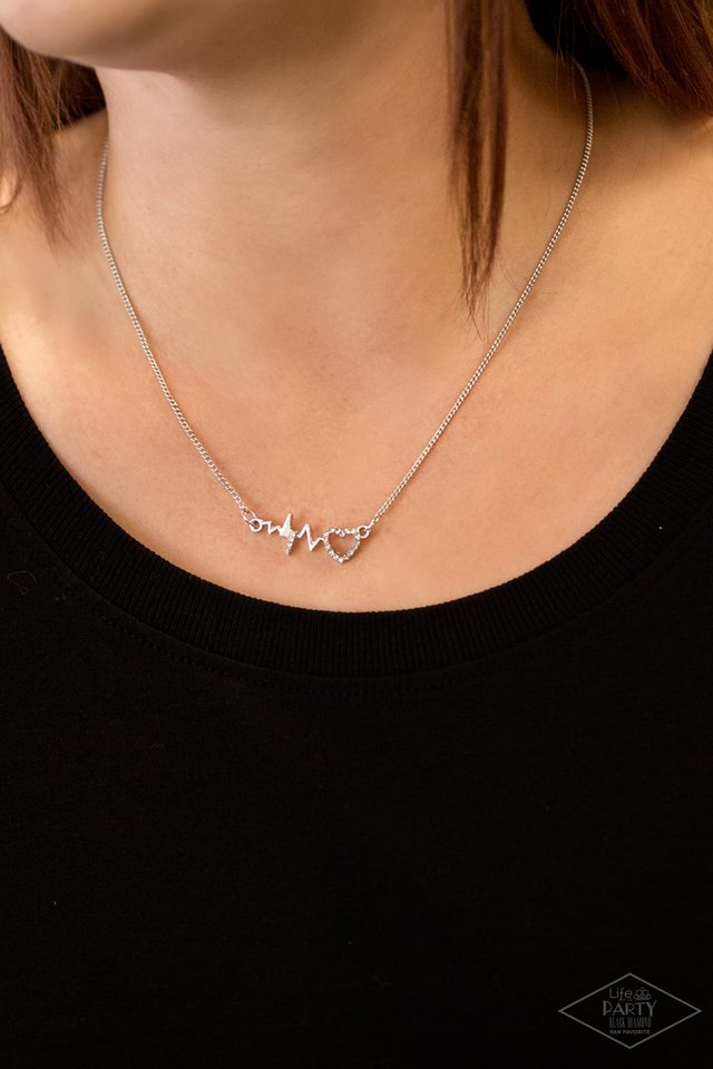 Paparazzi ♥ HEARTBEAT Street - White ♥ Necklace
