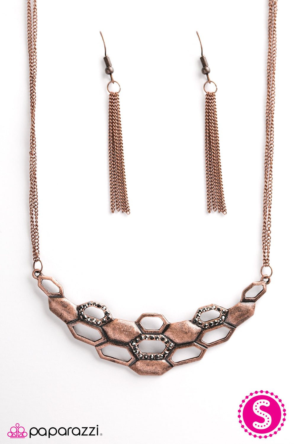 Paparazzi ♥ Queen Of The Hive - Copper ♥  Necklace