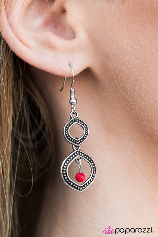 Paparazzi ♥ Dancing Genie - Red ♥ Earrings-product_sku