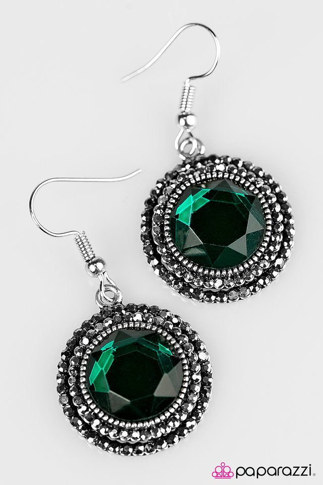 Paparazzi ♥ Slay Your Own Dragons - Green ♥ Earrings