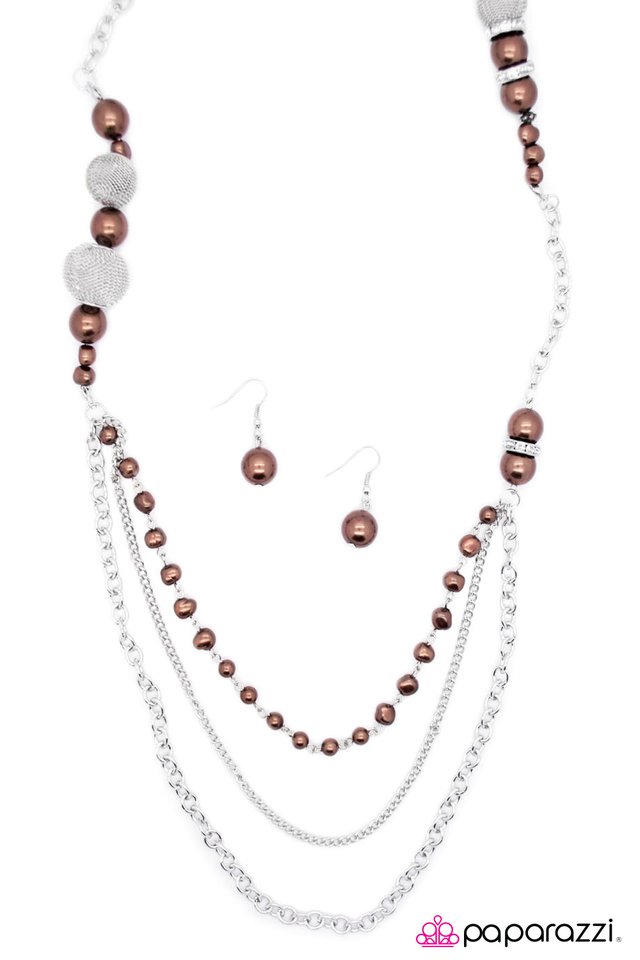Paparazzi ♥ Enmeshed In Elegance - Brown ♥ Necklace