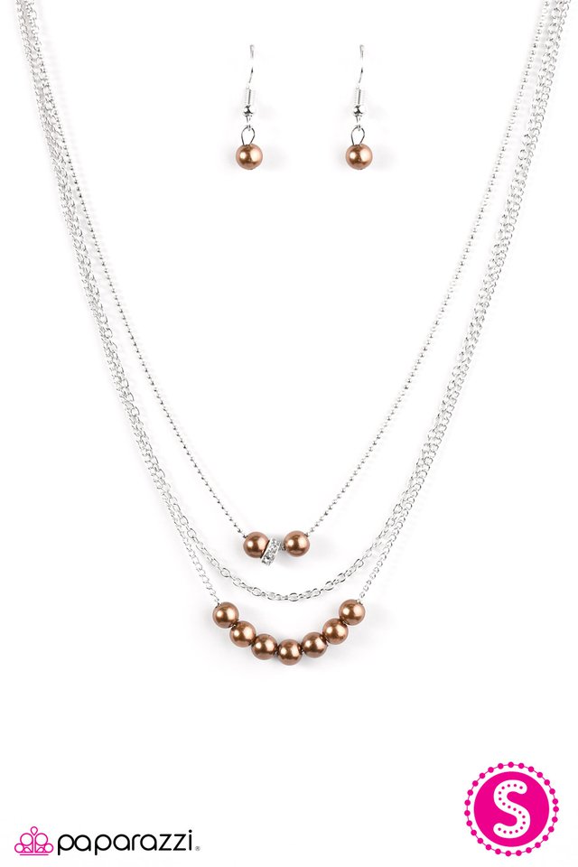 Paparazzi ♥ The World Is My Runway - Brown ♥ Necklace