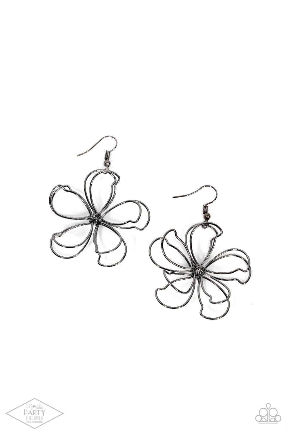gunmetal-wire-daisy-large-blockbuster-earring-p5wh-bkxx-011xx