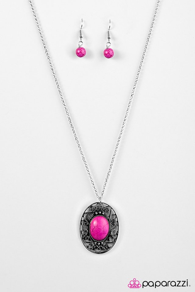 Paparazzi ♥ Adjust Your ALTITUDE - Pink ♥ Necklace