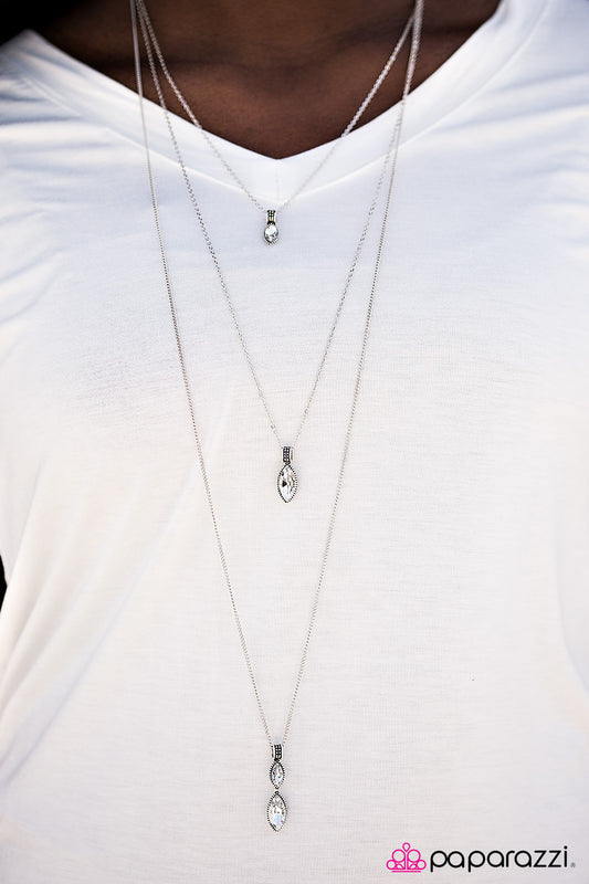 Paparazzi ♥ Starlit Skies - White ♥  Necklace-product_sku