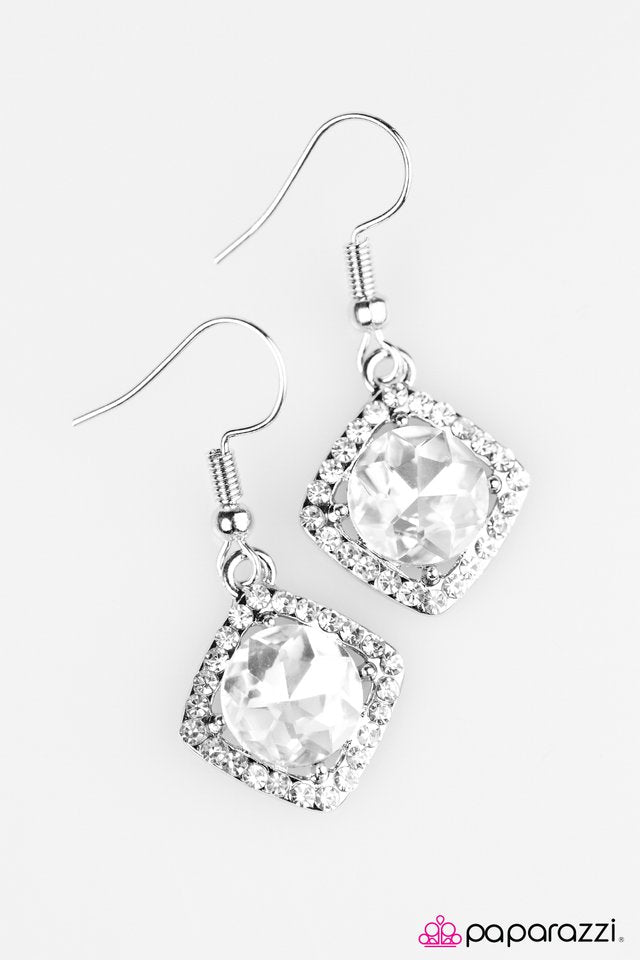 Paparazzi ♥ A Toast To The Bride and Groom - White ♥ Earrings