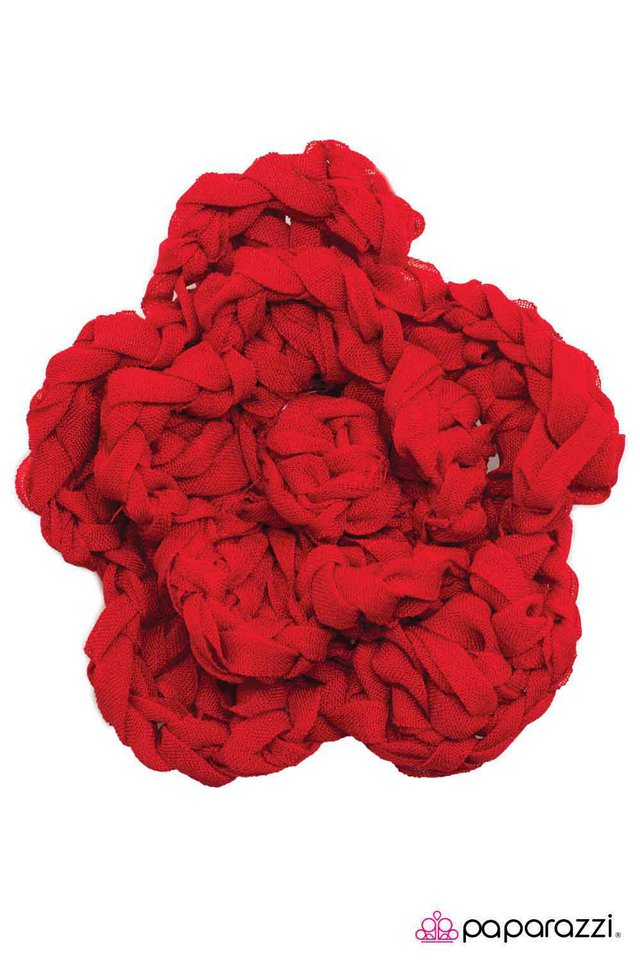 Paparazzi ♥ Braided Bouquet - Red ♥ Hair Clip