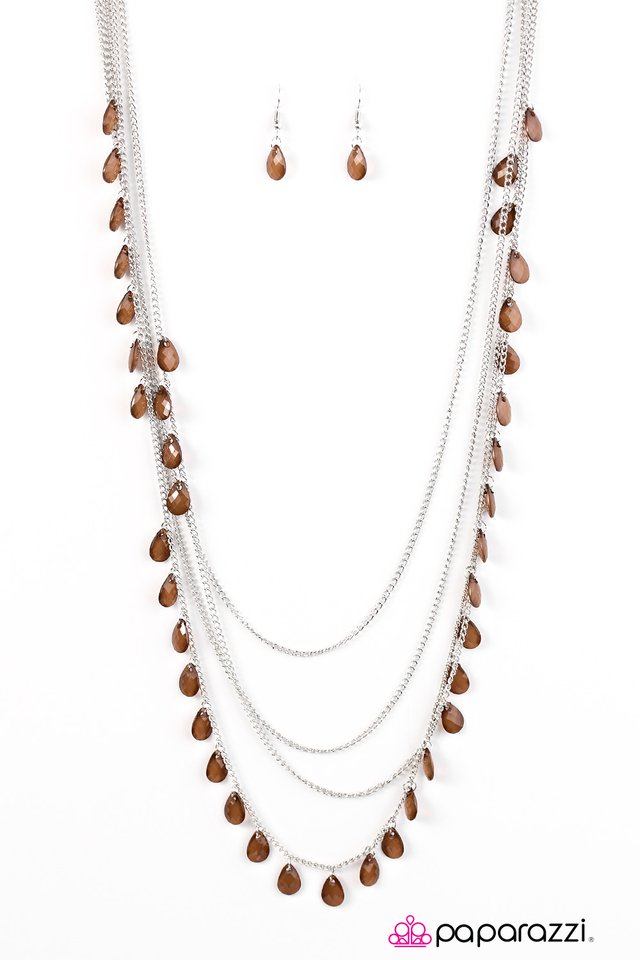 Paparazzi ♥ Summer Showers - Brown ♥ Necklace