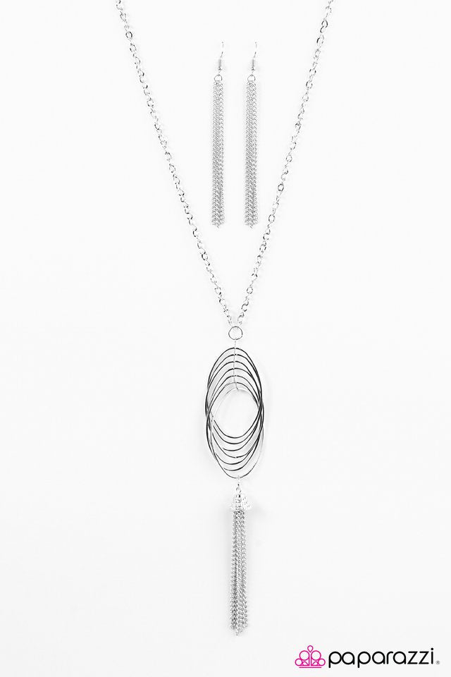 Paparazzi ♥ Twirl and Tassel - Silver ♥ Necklace