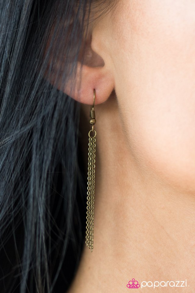 Paparazzi ♥ Star-Spangled Sparkle - Brass ♥ Necklace