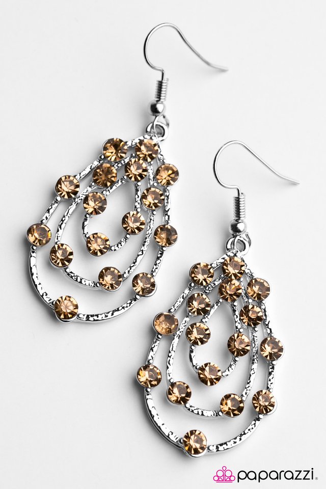 Paparazzi ♥ Tempting Tempest - Brown ♥ Earrings