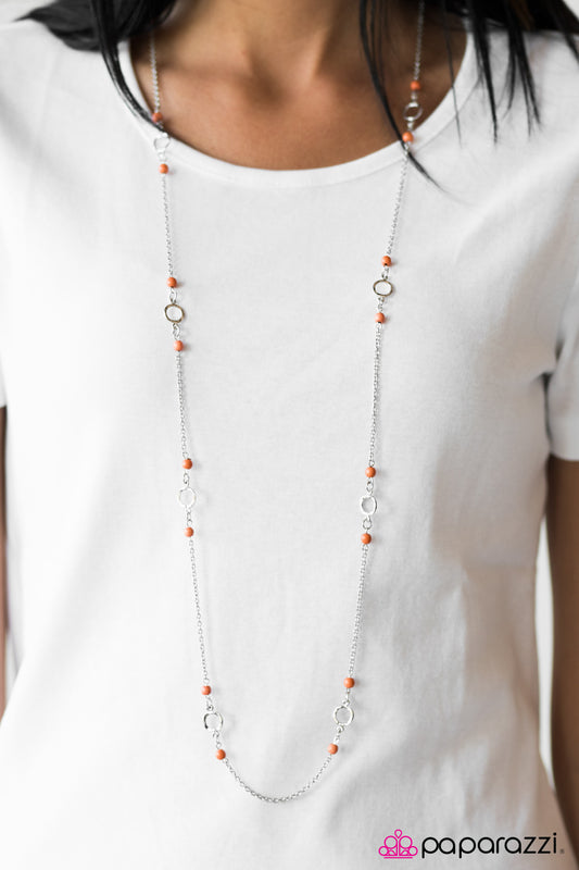 Paparazzi ♥ Beach Savvy - Orange ♥  Necklace-product_sku