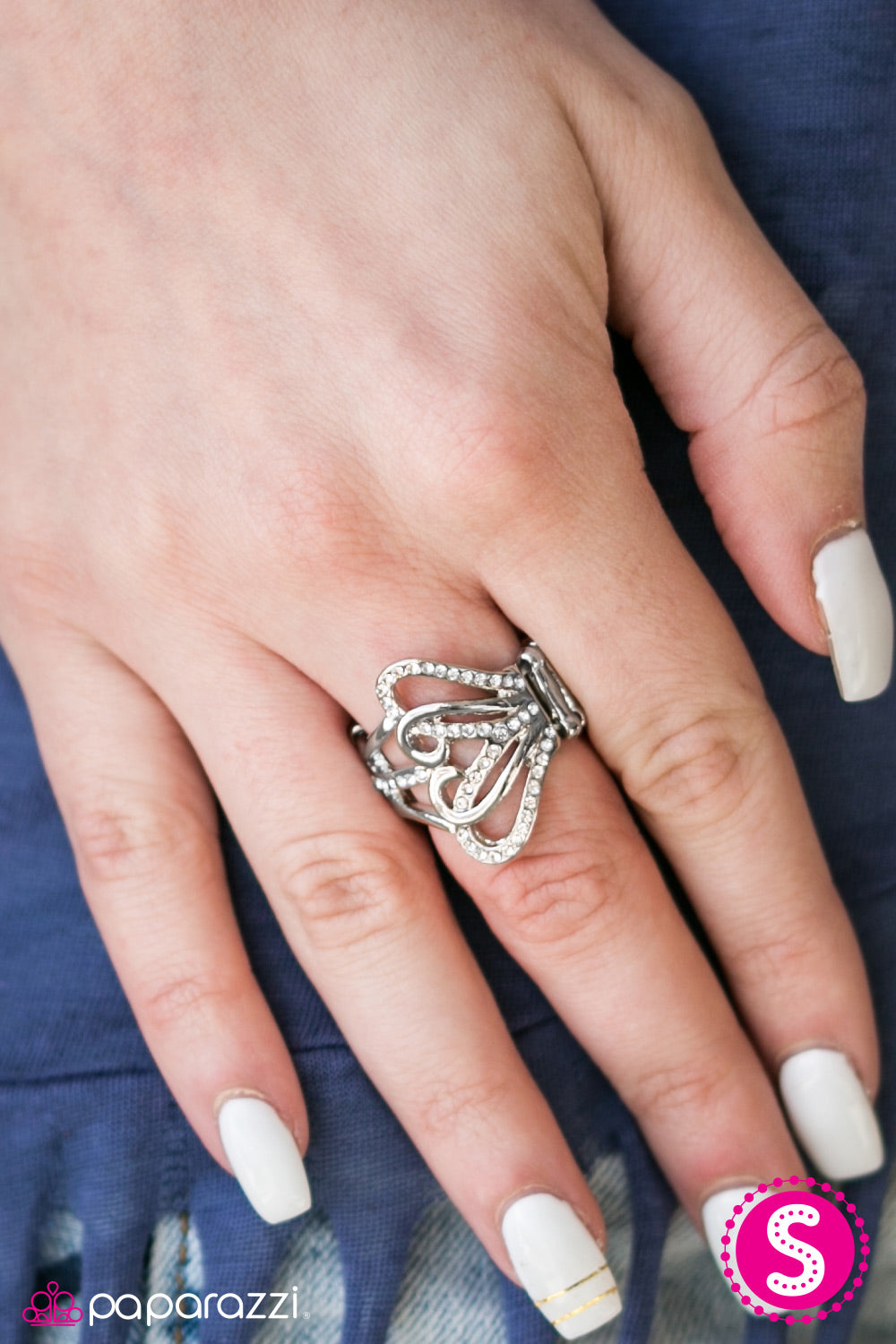 Paparazzi ♥ In The Wings - White ♥  Ring-product_sku