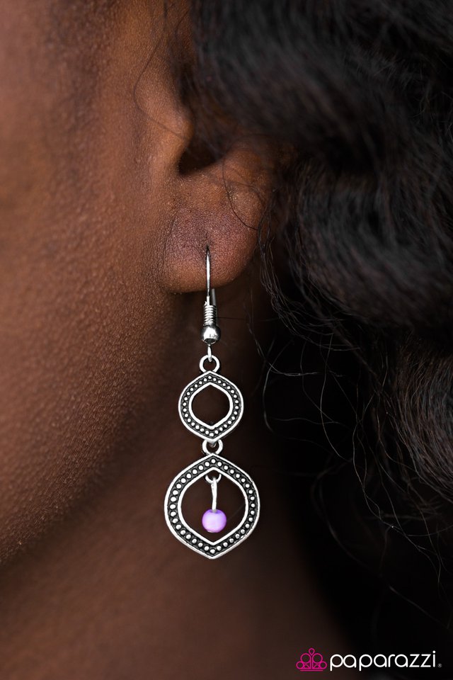Paparazzi ♥ Dancing Genie - Purple ♥ Earrings-product_sku