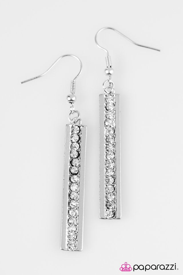 Paparazzi ♥ Its The Climb - White ♥ Earrings