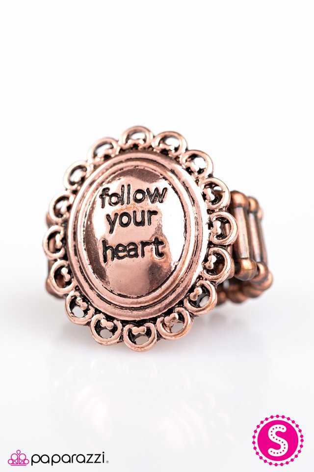 Paparazzi ♥ Courageous Heart - Copper ♥ Ring