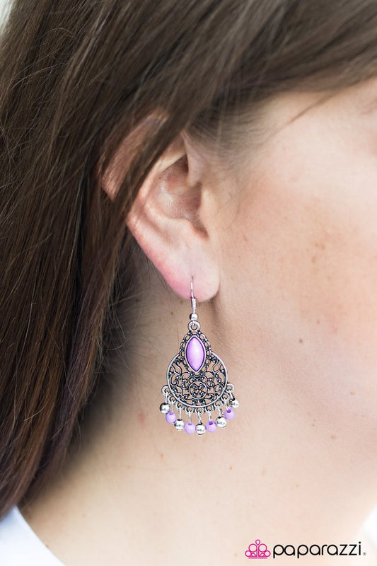 Paparazzi ♥ Full Sail Ahead - Purple ♥ Earrings-product_sku