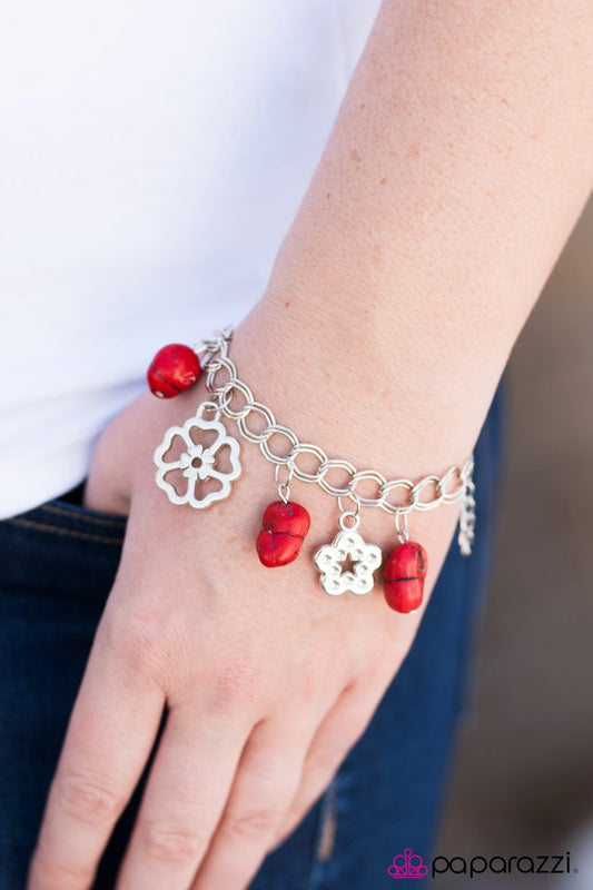 Paparazzi ♥ Rock Garden - Red ♥ Bracelet-product_sku