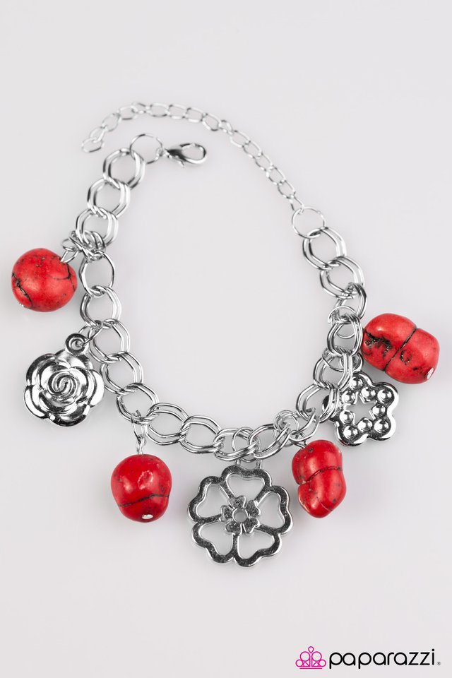Paparazzi ♥ Rock Garden - Red ♥ Bracelet-product_sku