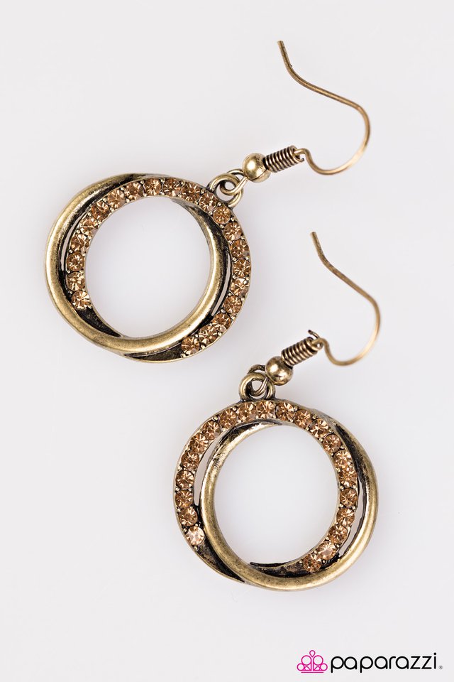 Paparazzi ♥ Go On and Sparkle - Brass ♥ Earrings