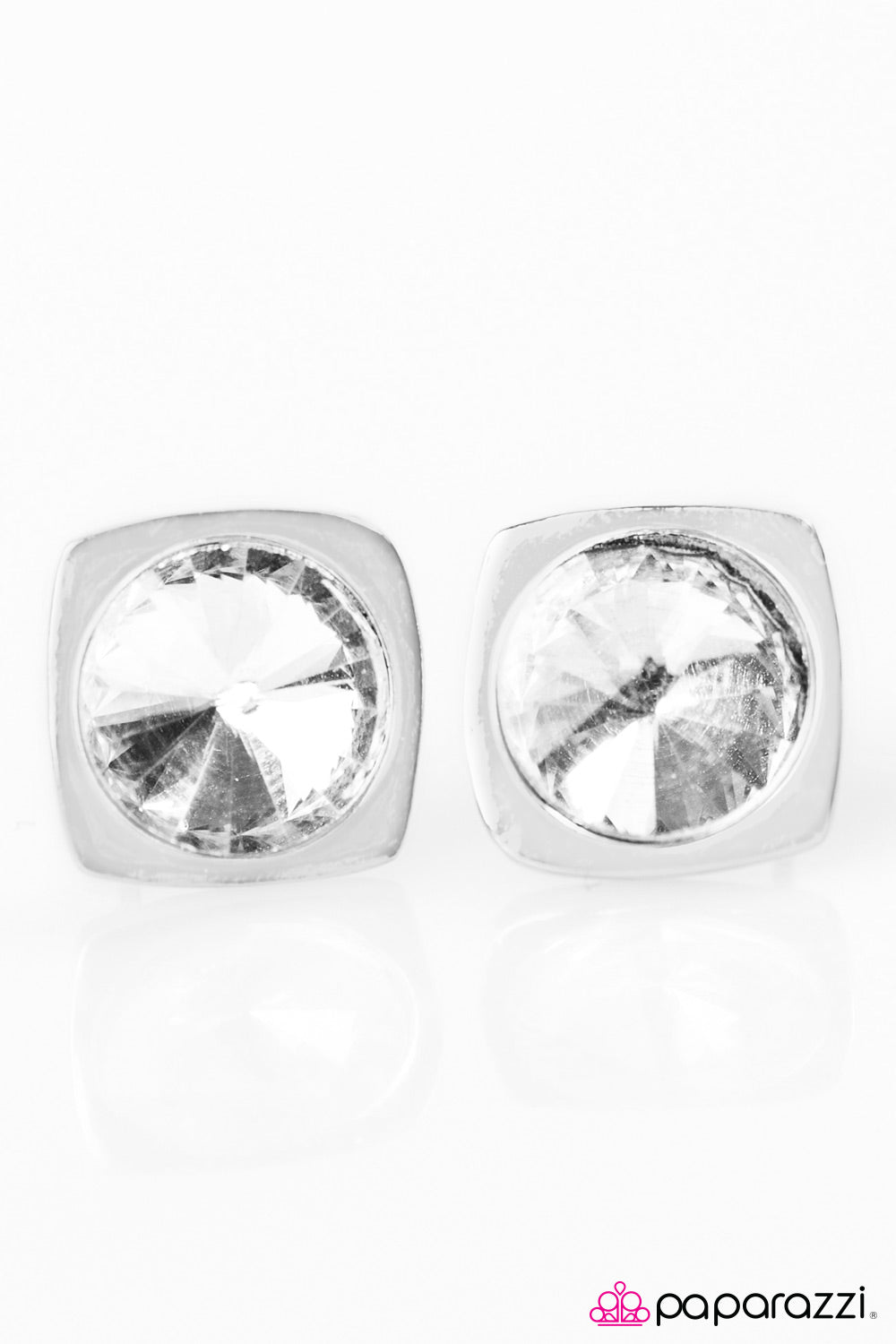 Paparazzi ♥ Keep On Sparkling - White Post ♥  Post Earrings