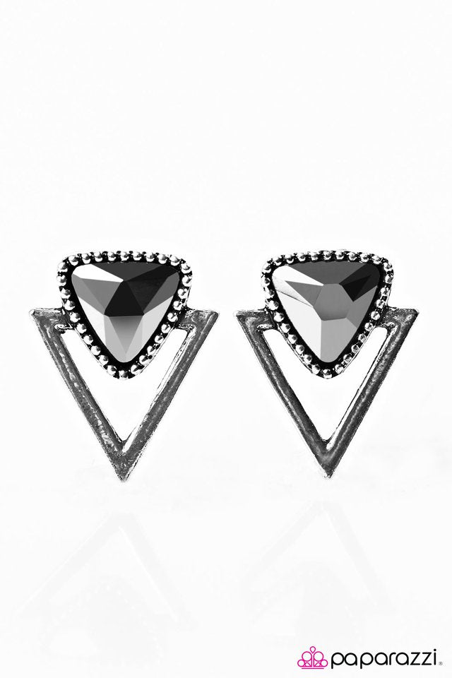 Paparazzi ♥ Mountain Shine - Silver Post ♥ Post Earrings