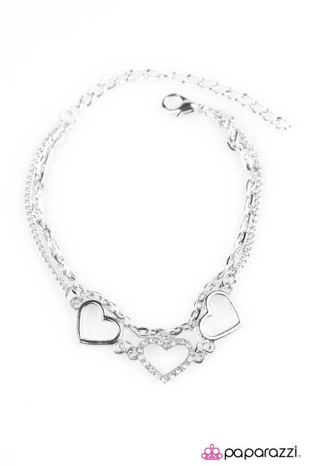 Paparazzi ♥ Love Is Everywhere - White ♥ Bracelet