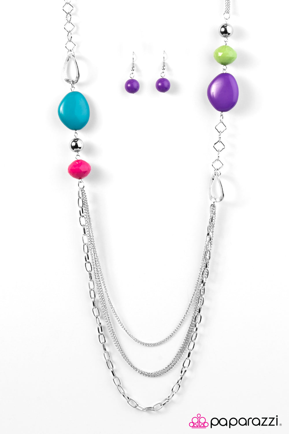 Paparazzi ♥ Caribbean Rainbow - Multi ♥  Necklace