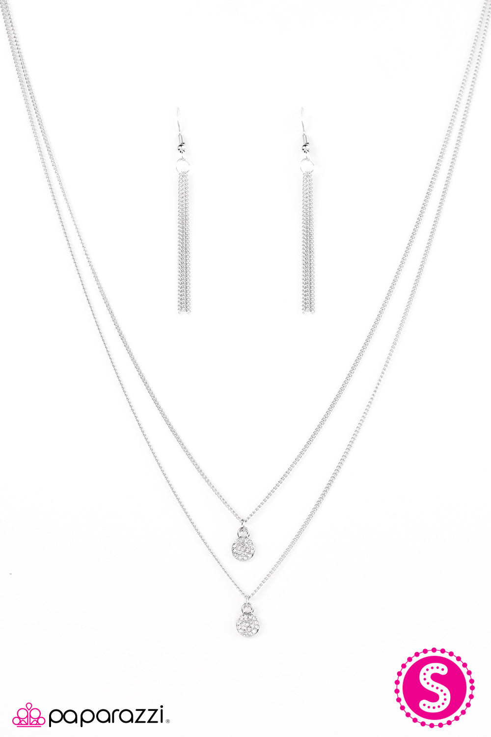 Paparazzi ♥ London Lights - White ♥  Necklace