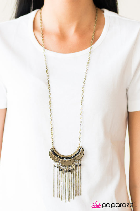 Paparazzi ♥ Tribal Fusion - Brass ♥  Necklace-product_sku