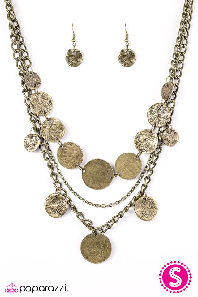 Paparazzi ♥ Lost Treasure - Brass ♥ Necklace