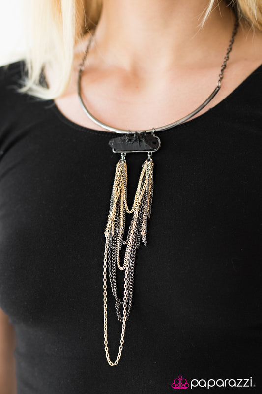 Paparazzi ♥ First EMPRESS-ions - Black ♥  Necklace-product_sku