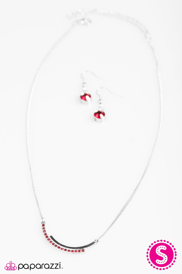 Paparazzi ♥ SHIMMER Of Hope - Red ♥ Necklace