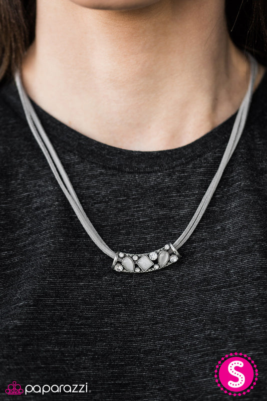 Paparazzi ♥ Galaxy Glam - Silver ♥  Necklace-product_sku