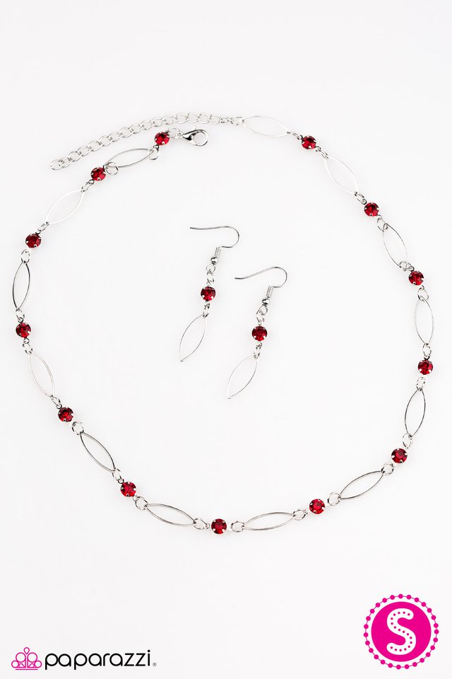 Paparazzi ♥ Time Is Of The Essence - Red ♥ Necklace-product_sku