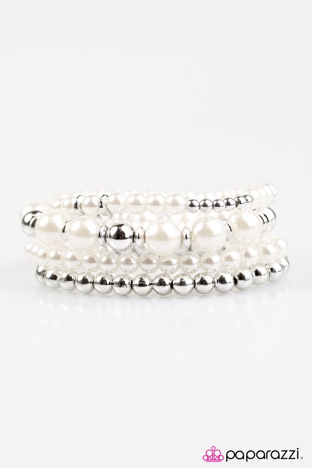 Paparazzi ♥ Party Like Gatsby - White ♥ Bracelet