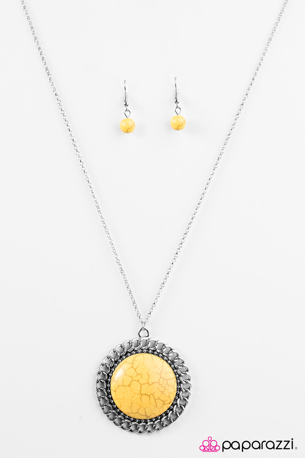 Paparazzi ♥ Over The Mountain - Yellow ♥  Necklace-product_sku