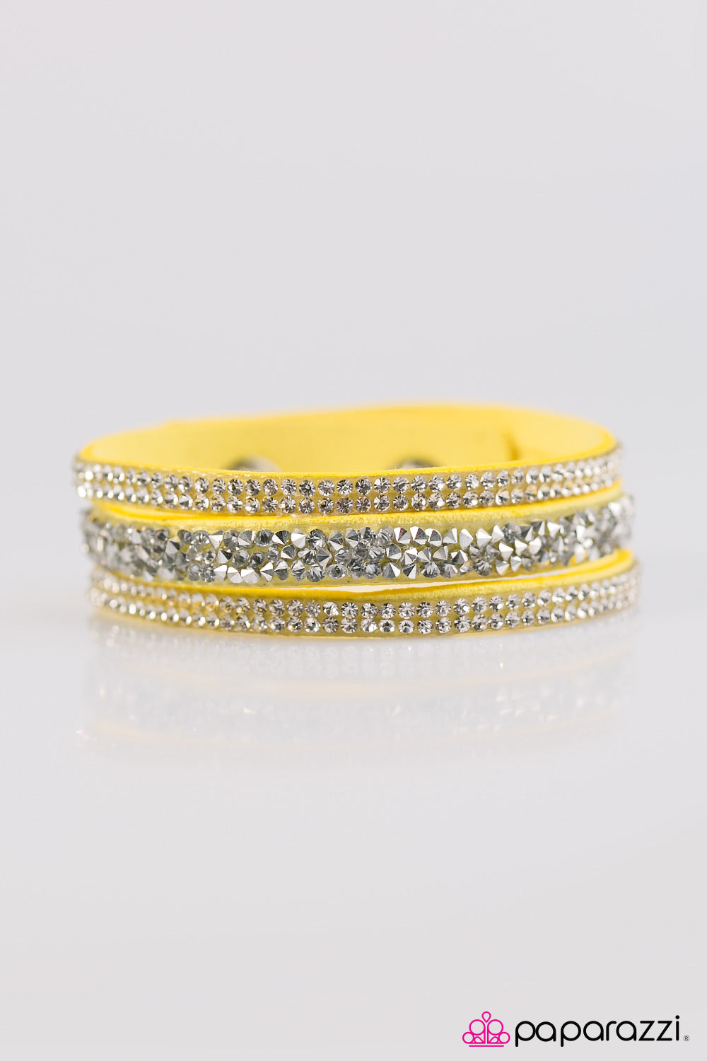 Paparazzi ♥ I Love Rock N Roll - Yellow ♥  Bracelet