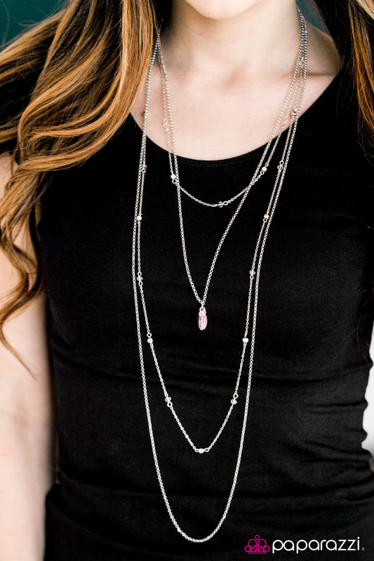 Paparazzi ♥ Stay Fancy - Pink ♥  Necklace-product_sku