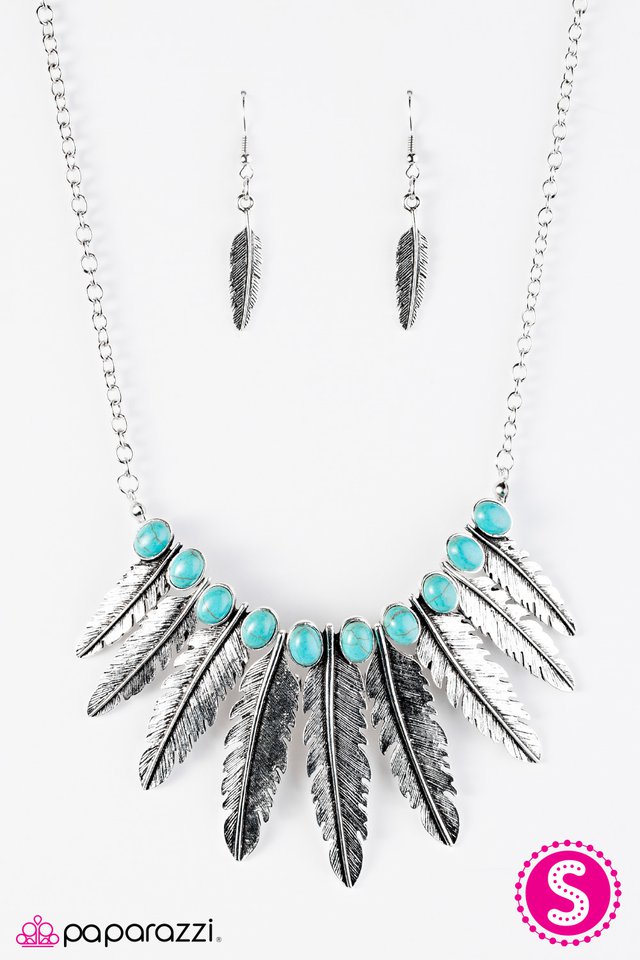 Paparazzi ♥ Desert Distraction - Blue ♥ Necklace