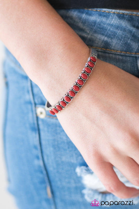 Paparazzi ♥ Mojave Rainbow - Red ♥  Bracelet-product_sku